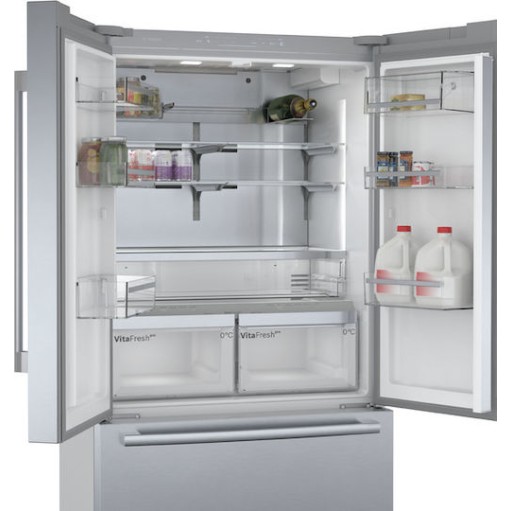 Bosch Ψυγείο Ντουλάπα 573lt Total NoFrost Υ183xΠ90.5xΒ70.6εκ. Inox KFF96PIEP