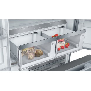 Bosch Ψυγείο Ντουλάπα 573lt Total NoFrost Υ183xΠ90.5xΒ70.6εκ. Inox KFF96PIEP