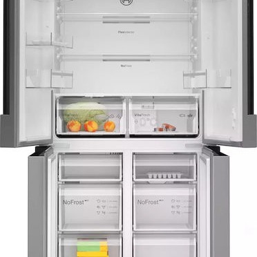 Bosch Ψυγείο Ντουλάπα 605lt Total NoFrost Υ183xΠ91xΒ73.1εκ. Brushed Steel Anti-Fingerprint KFN96VPEA