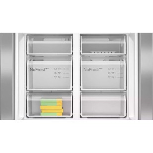 Bosch Ψυγείο Ντουλάπα 605lt Total NoFrost Υ183xΠ91xΒ73.1εκ. Brushed Steel Anti-Fingerprint KFN96VPEA