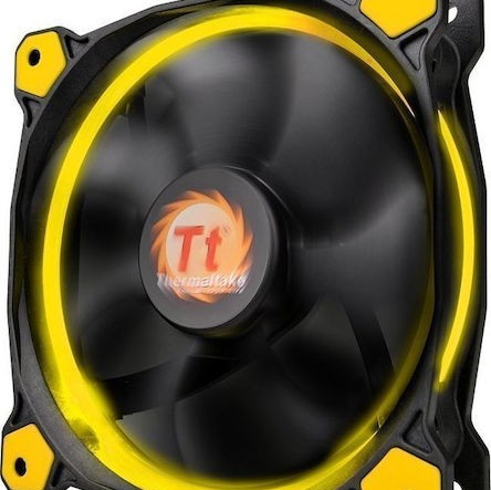 Thermaltake Riing 14 LED Yellow Case Fan 140mm με Κίτρινο Φωτισμό και Σύνδεση 3-Pin