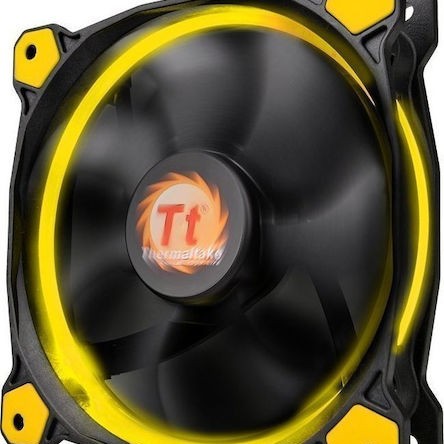 Thermaltake Riing 14 LED Yellow Case Fan 140mm με Κίτρινο Φωτισμό και Σύνδεση 3-Pin