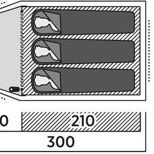 Easy Camp Quasar 300 Σκηνή Camping Igloo Γκρι 3 Εποχών για 3 Άτομα 210x160x110εκ. Steel Blue