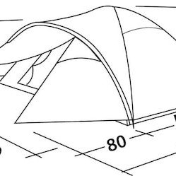 Easy Camp Quasar 300 Σκηνή Camping Igloo Γκρι 3 Εποχών για 3 Άτομα 210x160x110εκ. Steel Blue
