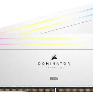 Corsair Dominator Titanium RGB XMP White DDR5 64GB RAM με 2x32GB Modules και Ταχύτητα 6000 για Desktop