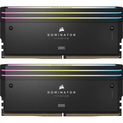 Corsair Dominator Titanium RGB XMP DDR5 48GB RAM με 2x24GB Modules και Ταχύτητα 6000 για Desktop