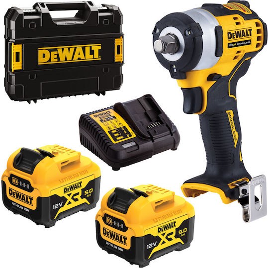 Dewalt Brushless Μπουλονόκλειδο Μπαταρίας 12V 2x5Ah με Υποδοχή 1/2