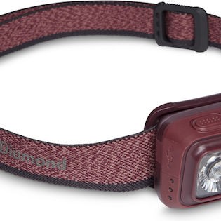Black Diamond Επαναφορτιζόμενος Φακός Κεφαλής LED IP67 με Μέγιστη Φωτεινότητα 400lm Spot 400-r Bordeaux