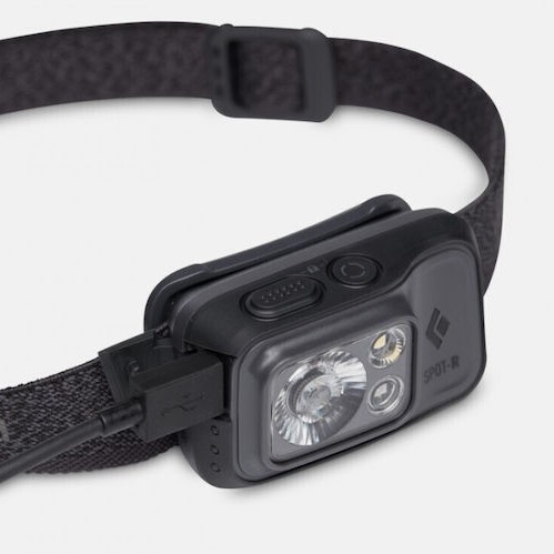 Black Diamond Επαναφορτιζόμενος Φακός Κεφαλής LED IP67 με Μέγιστη Φωτεινότητα 400lm Graphite