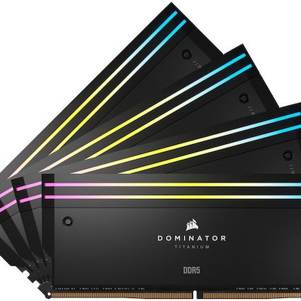 Corsair Dominator Titanium RGB XMP DDR5 64GB RAM με 4x16GB Modules και Ταχύτητα 6000 για Desktop