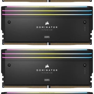 Corsair Dominator Titanium RGB XMP DDR5 64GB RAM με 4x16GB Modules και Ταχύτητα 6000 για Desktop