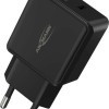 Ansmann Φορτιστής Χωρίς Καλώδιο με Θύρα USB-A και Θύρα USB-C Μαύρος (HC218PD)