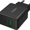 Ansmann Φορτιστής Χωρίς Καλώδιο με Θύρα USB-A και Θύρα USB-C Μαύρος (HC218PD)