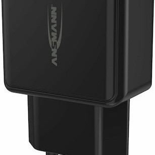 Ansmann Φορτιστής Χωρίς Καλώδιο με Θύρα USB-A και Θύρα USB-C Μαύρος (HC218PD)