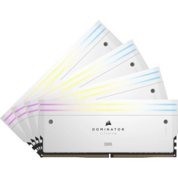 Corsair Dominator Titanium RGB XMP White DDR5 64GB RAM με 4x16GB Modules και Ταχύτητα 6000 για Desktop