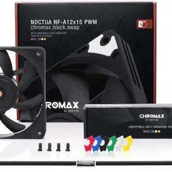 Noctua NF-A12x25 PWM chromax.black.swap Case Fan 120mm με Σύνδεση 4-Pin