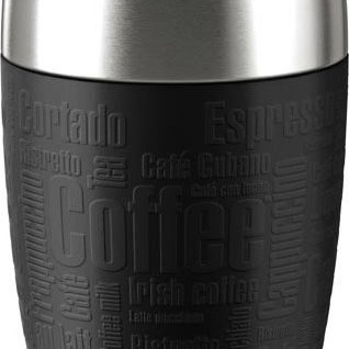 Emsa Τravel Cup Ποτήρι Θερμός Ανοξείδωτο 200ml Μαύρο με Επιστόμιο