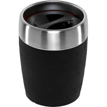 Emsa Τravel Cup Ποτήρι Θερμός Ανοξείδωτο 200ml Μαύρο με Επιστόμιο