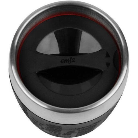 Emsa Τravel Cup Ποτήρι Θερμός Ανοξείδωτο 200ml Μαύρο με Επιστόμιο