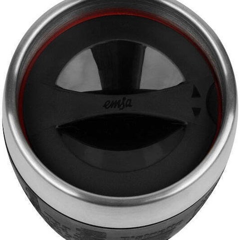 Emsa Τravel Cup Ποτήρι Θερμός Ανοξείδωτο 200ml Μαύρο με Επιστόμιο
