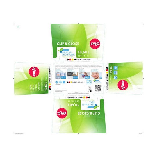 Emsa Clip & Close Δοχείο Φαγητού Πλαστικό Blue 32.7x22.7cm