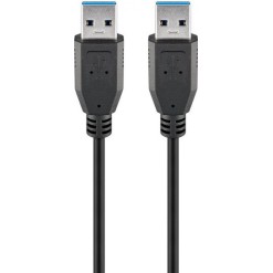 Goobay USB 3.0 Cable USB-A male - USB-A male Μαύρο 1.8m (93928)