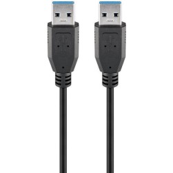 Goobay USB 3.0 Cable USB-A male - USB-A male Μαύρο 1.8m (93928)
