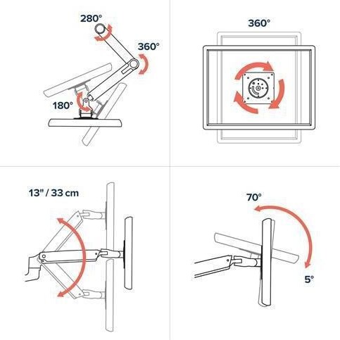 Ergotron LX Βάση Γραφείου για 2 Οθόνες έως 27