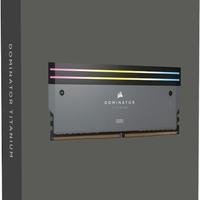 Corsair Dominator Titanium RGB EXPO DDR5 32GB RAM με 2x16GB Modules και Ταχύτητα 6000 για Desktop
