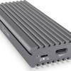 Icy Box Θήκη για Σκληρό Δίσκο M.2 PCI Express NVME με σύνδεση USB 3.1 Type-C σε Γκρι χρώμα