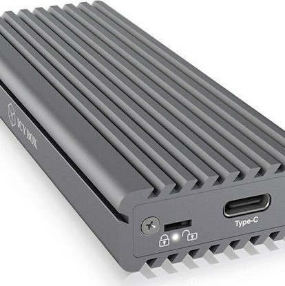 Icy Box Θήκη για Σκληρό Δίσκο M.2 PCI Express NVME με σύνδεση USB 3.1 Type-C σε Γκρι χρώμα