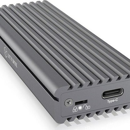 Icy Box Θήκη για Σκληρό Δίσκο M.2 PCI Express NVME με σύνδεση USB 3.1 Type-C σε Γκρι χρώμα