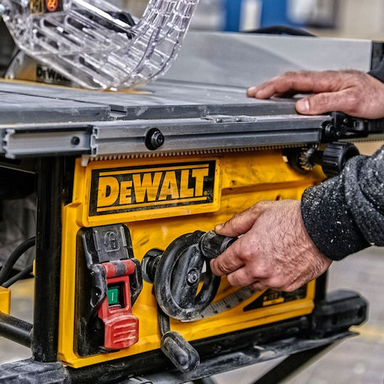 Dewalt DWE7492 Δισκοπρίονο Πάγκου με Ισχύ 1800W, Δίσκο Κοπής Διαμέτρου 250mm & Ταχύτητα Κοπής 4800rpm