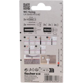 fischer Ούπα Πλαστικό 8x50mm 2τμχ 083628