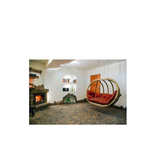 Globo Royal Κρεμαστή Κούνια Φωλιά με Μαξιλάρι 3 Θέσεων Ξύλινη Natura Αντοχής έως 200kg Μ175xΠ120xΥ60cm