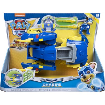 Spin Master Παιχνίδι Μινιατούρα Power Changing Vehicle Chase Paw Patrol για 3+ Ετών