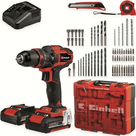Einhell TE-CD 18/40 Li-i +64 Κρουστικό Δραπανοκατσάβιδο Μπαταρίας 18V 2x2Ah