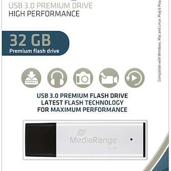 MediaRange 32GB USB 3.0 Stick Ασημί