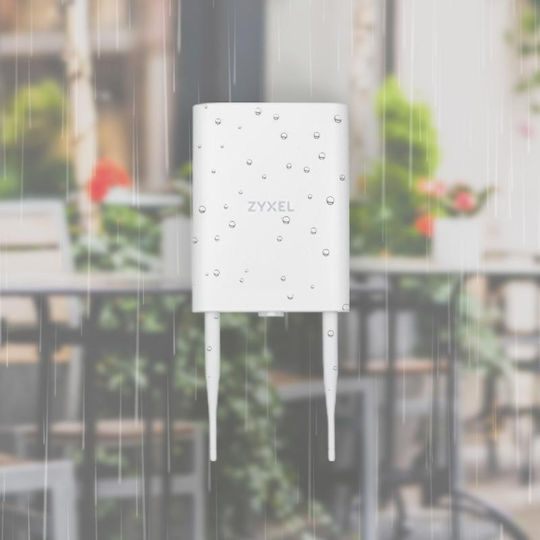 Zyxel NWA55AXE WiFi Mesh Network Access Point Wi‑Fi 6 Dual Band (2.4 & 5GHz) για Εξωτερική τοποθέτηση