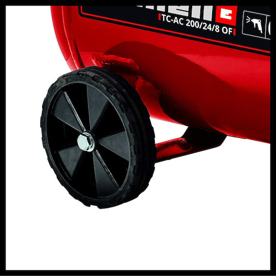 Einhell TC-AC 200/24/8 OF Κομπρεσέρ Αέρος 96.4dB με Ισχύ 1.6hp και Αεροφυλάκιο 24lt