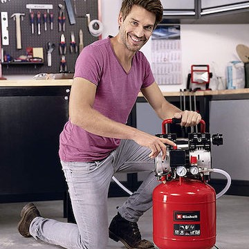 Einhell TE-AC 24 Μονοφασικό Κομπρεσέρ Αέρος 57dB με Ισχύ 1hp και Αεροφυλάκιο 24lt