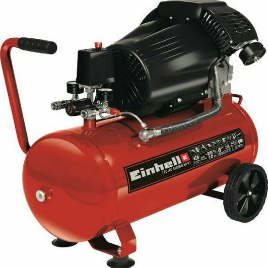 Einhell TC-AC 420/50/10 V Μονοφασικό Κομπρεσέρ Αέρος 97dB με Ισχύ 3hp και Αεροφυλάκιο 50lt