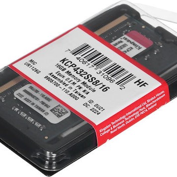 Kingston DDR4 με Module 1x16GB και Ταχύτητα 3200 για Laptop