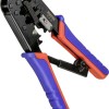 Knipex Πρέσα Ακροδεκτών Δικτύου RJ12, RJ11, RJ45 με Απογυμνωτή & Μηχανισμό Καστάνιας (Μήκος 190mm)