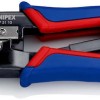Knipex Πρέσα Ακροδεκτών Δικτύου RJ12, RJ11, RJ45 με Απογυμνωτή & Μηχανισμό Καστάνιας (Μήκος 190mm)