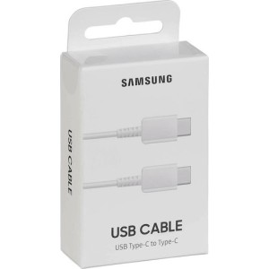 Samsung USB 2.0 Cable USB-C male - USB-C 25W Λευκό 1m (EP-DA705BWE GP-TOU021RFBWW) Bulk