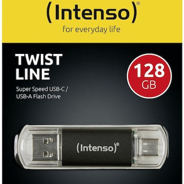 Intenso 128GB USB 2.0 Stick Γκρι