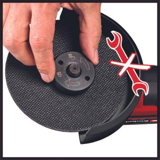 Einhell TP-AG 18/125 CE Q BL Τροχός 125mm Μπαταρίας Brushless με Ρύθμιση Στροφών 18V Solo