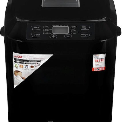 Clatronic BBA 3774 Αρτοπαρασκευαστής 550W Χωρητικότητας 1500gr με 12 Προγράμματα