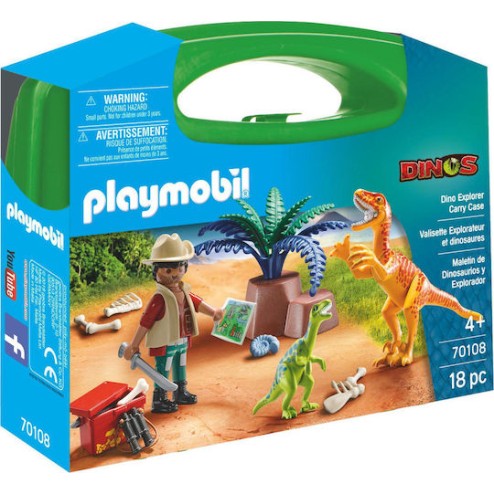 Playmobil Βαλιτσάκι Dinos Dino Explorer Carry Case για 4 ετών